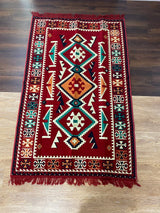 Turkish Cotton Rug Kilim - Red