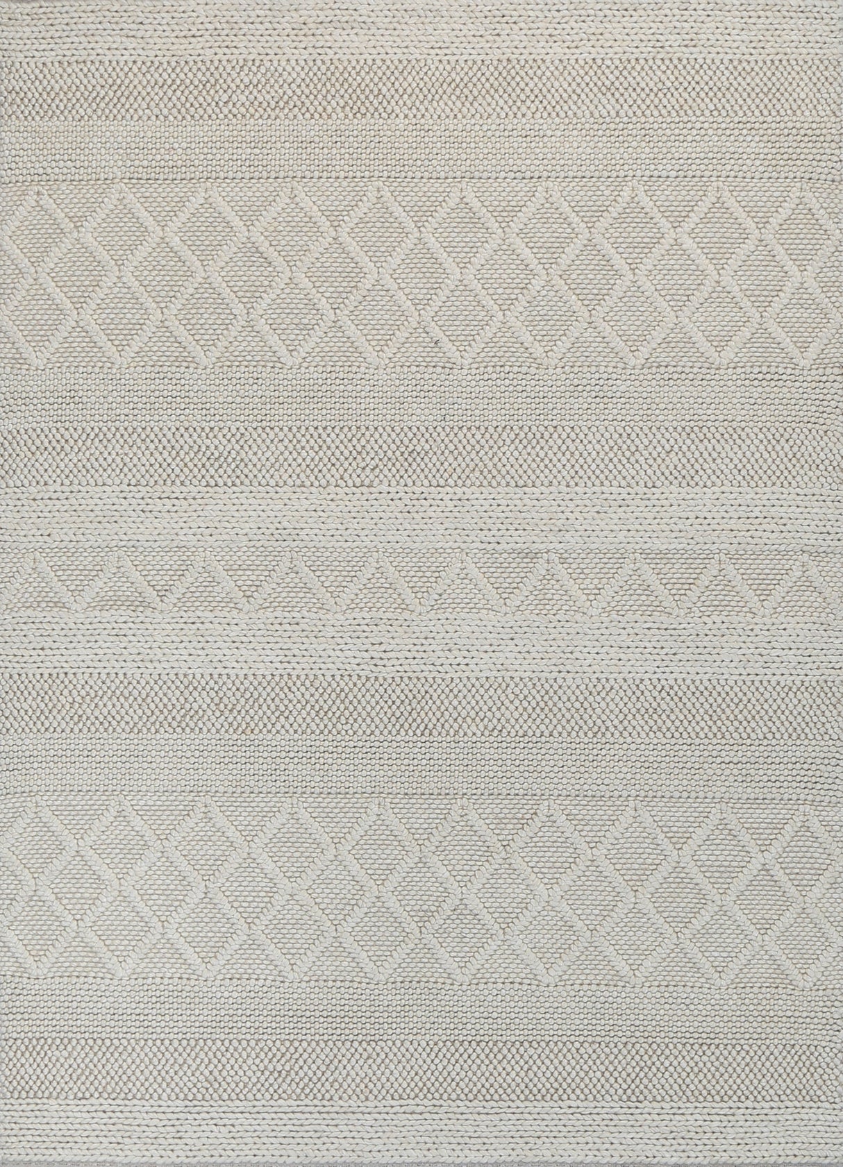 Bella Handwoven Wool Natural/ Ivory