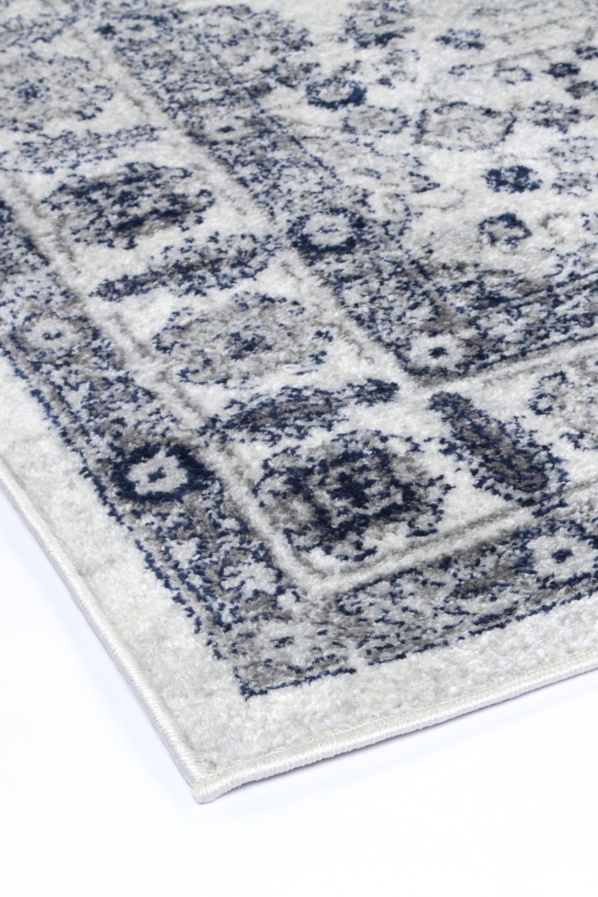 Provence Bonaparte Navy Cream Traditional Rug - PROV16