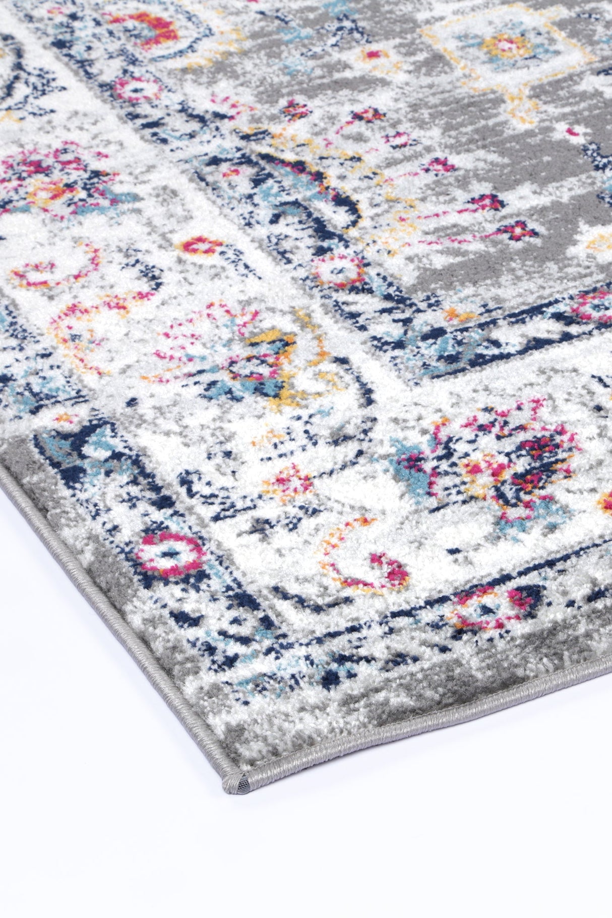 Provence Somerset Grey Multi Traditional Rug - PROV19