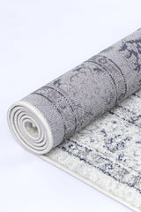 Provence Vallonnet Cream Navy Floral Rug - PROV23