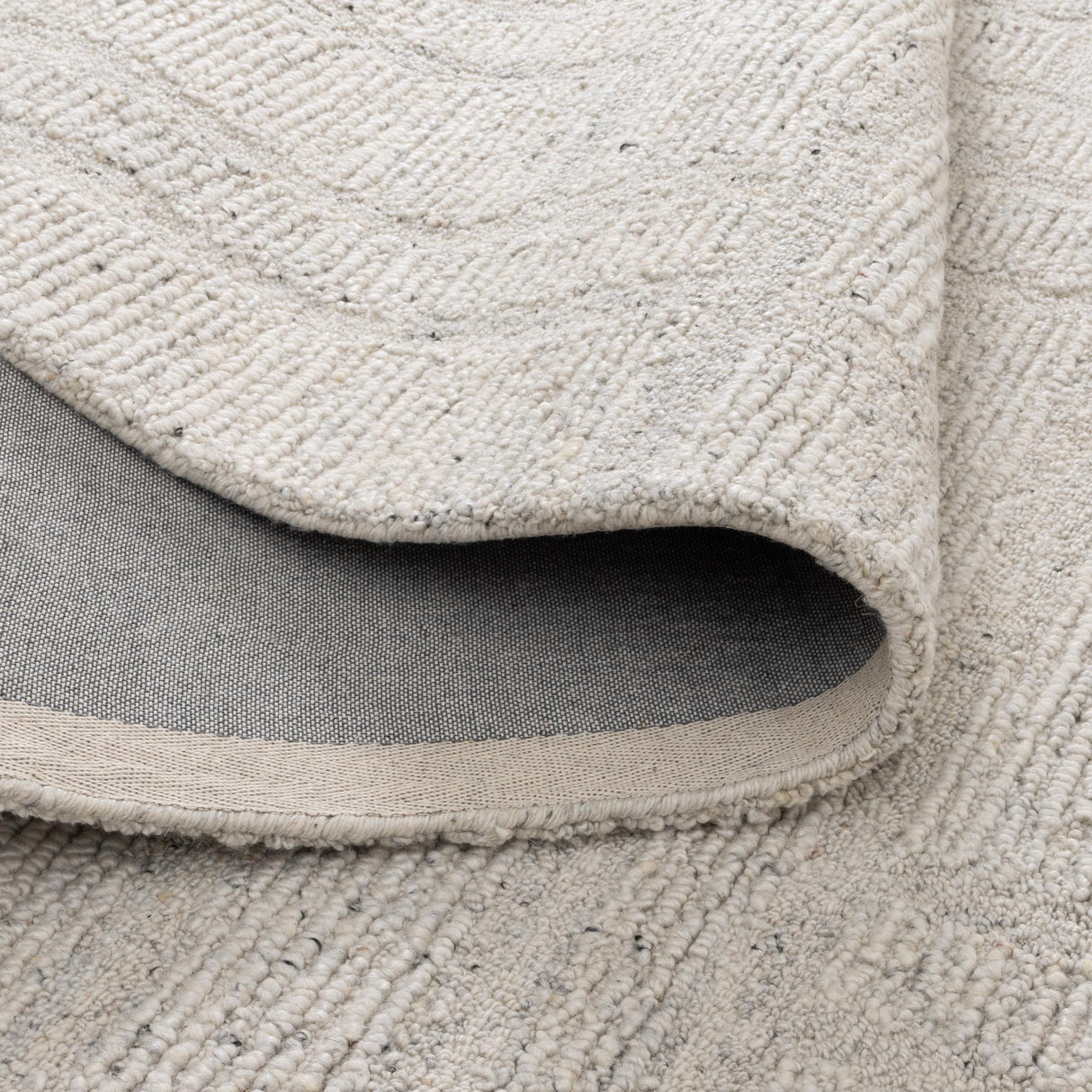 Seren Silver Modern Wool Rug