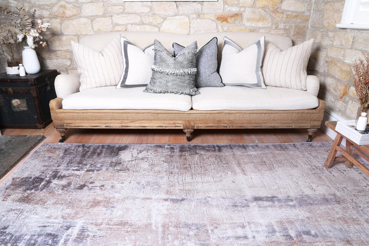 Leopold Ash Ivory Washable Vintage Rug