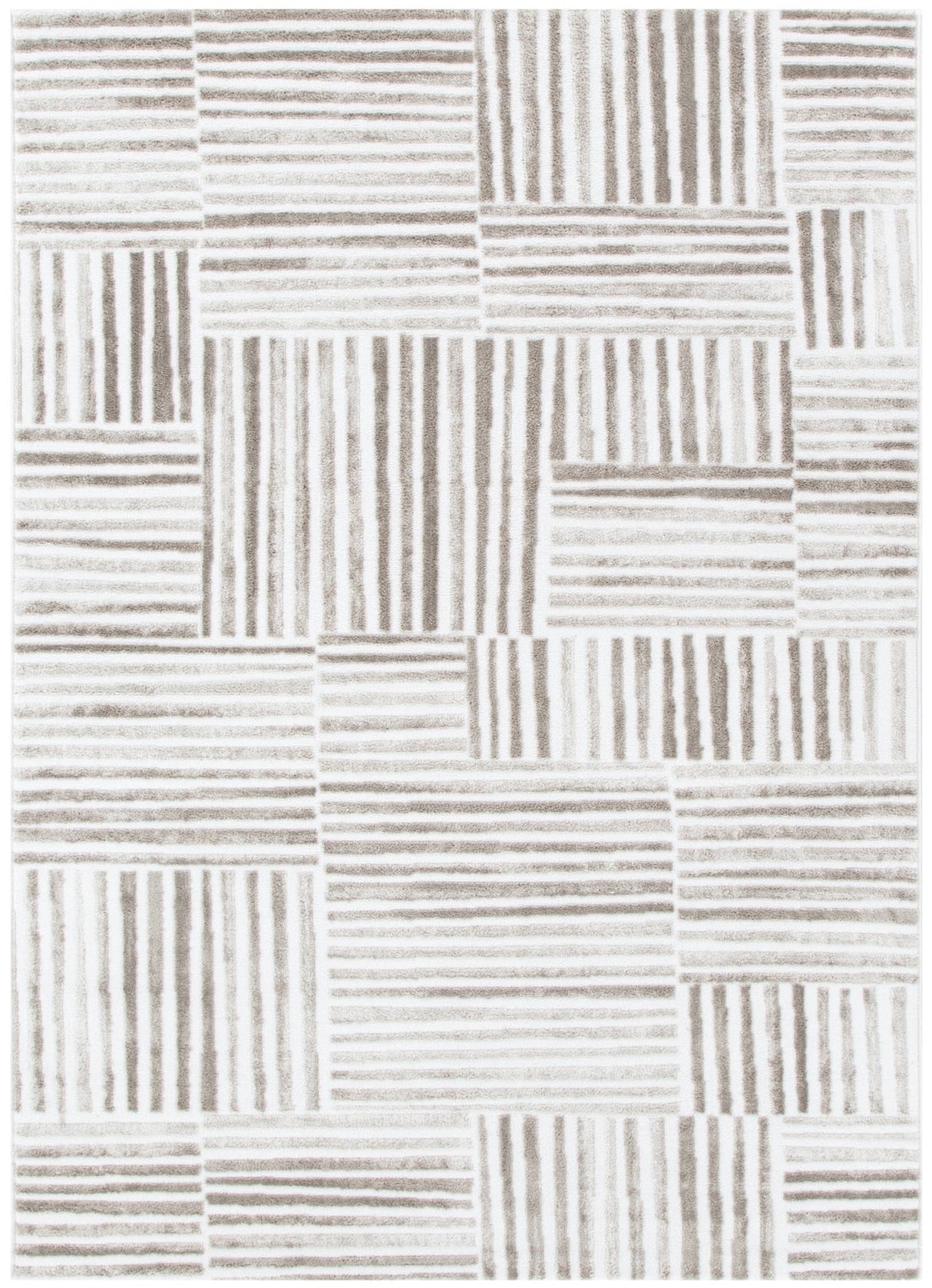Serenity Linea Beige Geometric Rug