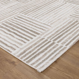 Serenity Linea Beige Geometric Rug