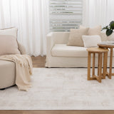 Serenity Loom Beige Distressed-Shapes Rug