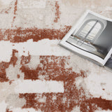 Book on a textured red and white surface