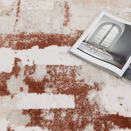 Book on a textured red and white surface