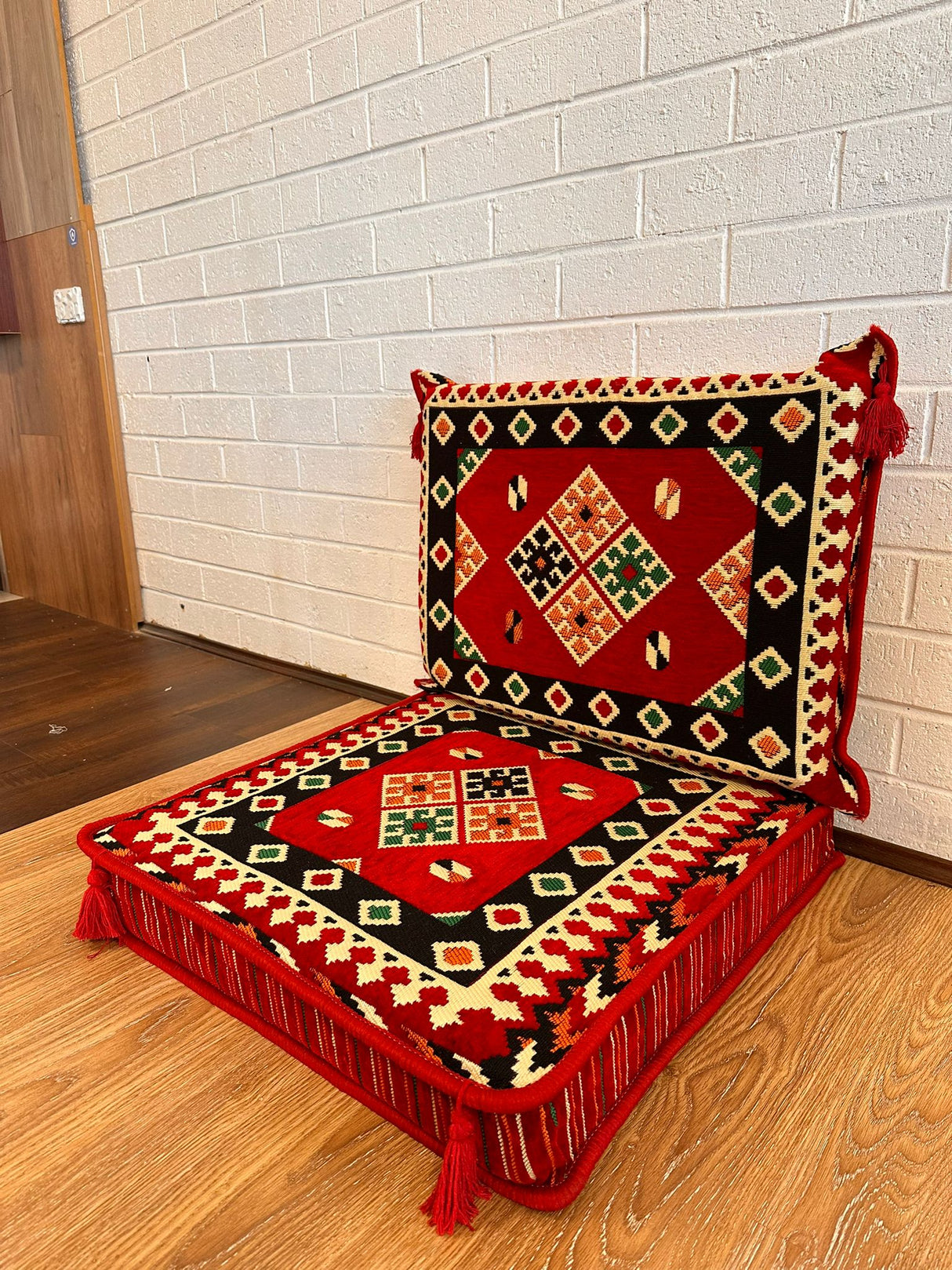 Single Cushion Set - Red Square