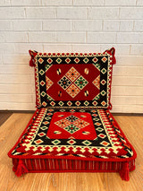 Single Cushion Set - Red Square