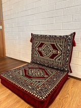 Single Cushion Set - Dark Red Palace