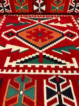 Single Cushion Set - Red Rhombus