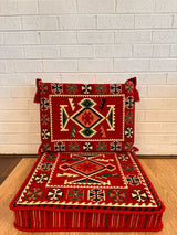Single Cushion Set - Red Rhombus