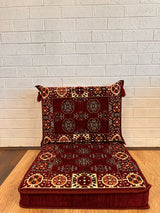 Single Cushion Set - Maroon Elegance