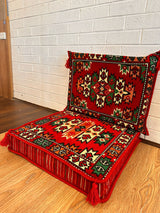 Single Cushion Set - Red Oriental