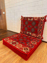 Single Cushion Set - Red Elegance