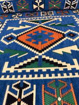 Single Cushion Set - Blue Rhombus