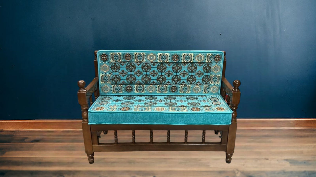 Double Cushion Set - Aqua