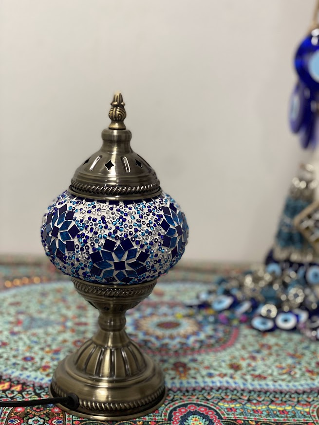 Table Lamps - Blue Flower