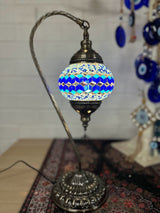 Swan Lamps Mosaics - Blue Triangle