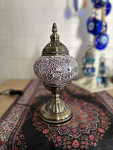 Table Lamps - Pink Crackle