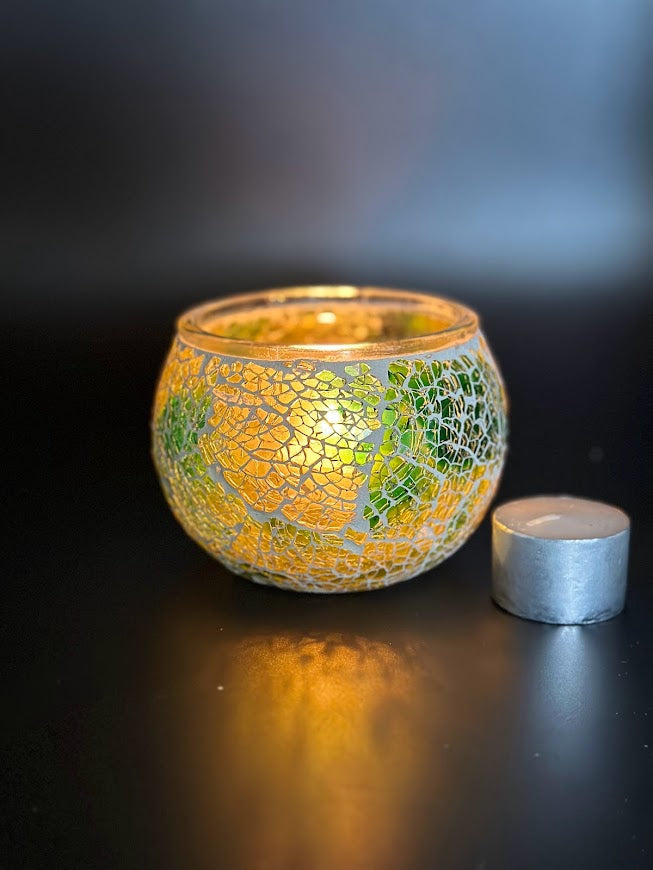 Mosaic Candle Holders - Matildas Crackle