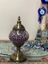 Table Lamp- Pink Crackle