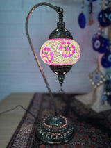 Swan Lamps Mosaics - Pink Flower