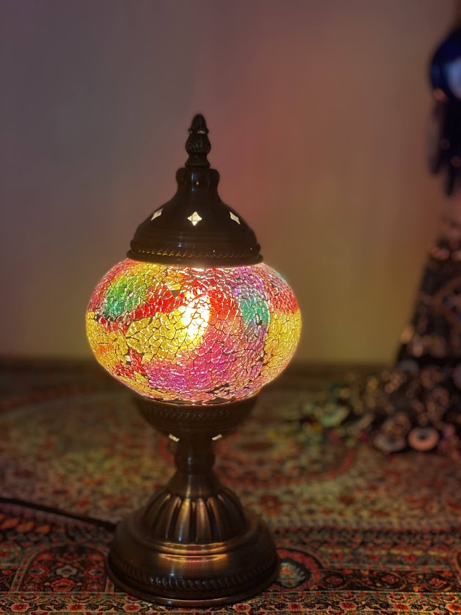 Table Lamps - Rainbow Crackle