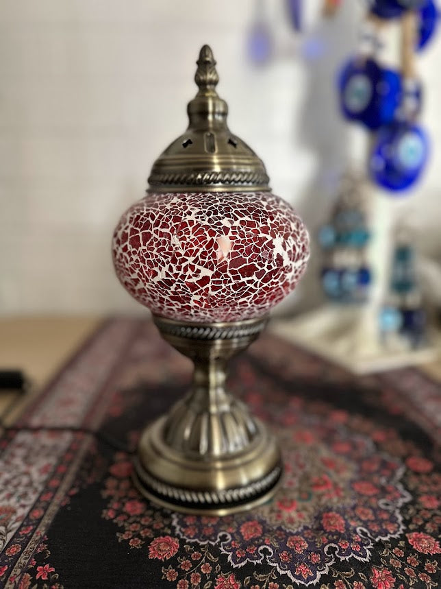 Table Lamps - Red Crackle