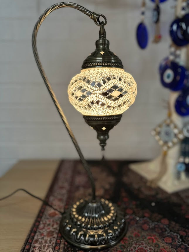 Swan Lamps Mosaics - White Diamond