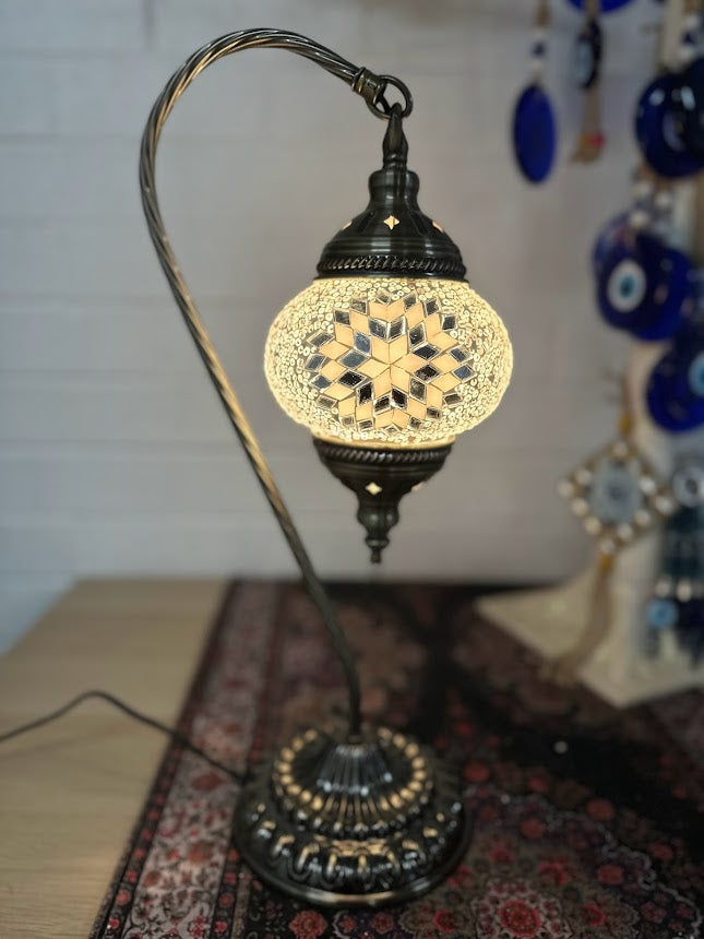 Swan Lamps Mosaics - White Mirror